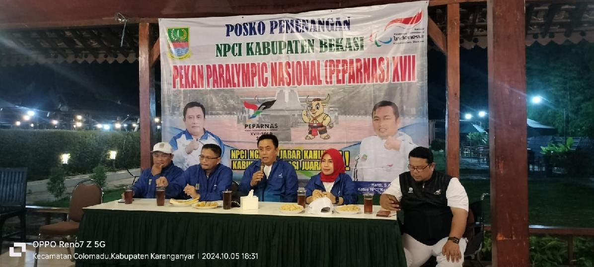 Dukungan dan Motivasi Pj.Bupati Bekasi Kepada Atlet NPCI yang Bertanding di Peparnas XVII Solo