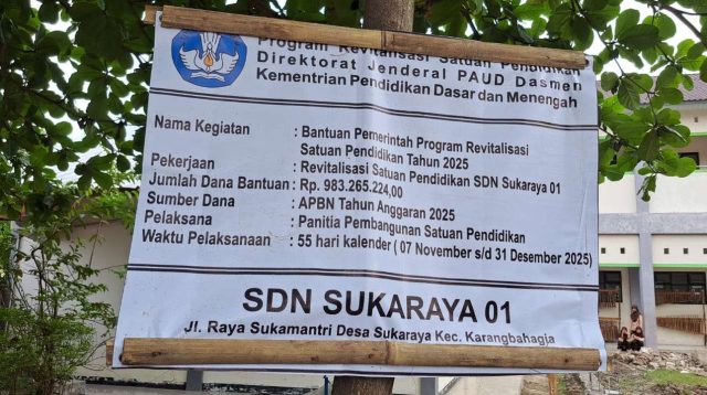 Proyek Revitalisasi SDN 01Sukaraya Amburadul Dikhawatirkan Cacat Mutu