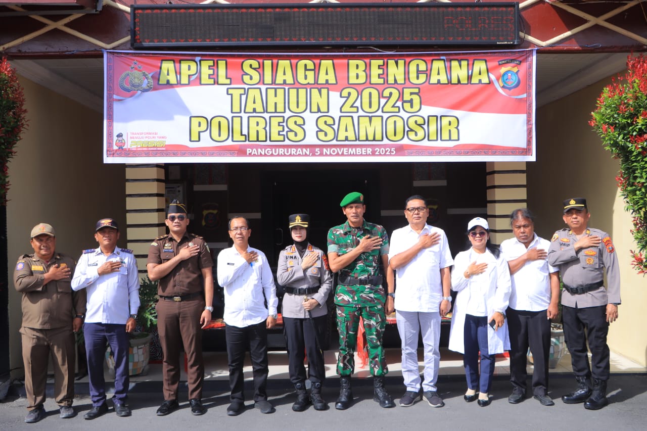 Polres Samosir Siap Tanggap Darurat Bencana Hidrometeorologi Tahun 2025