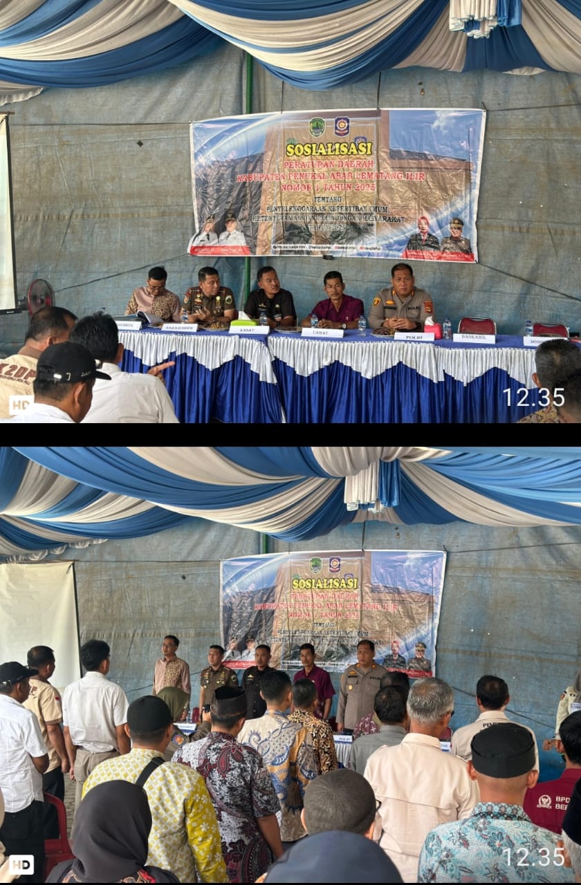 Wujudkan Masyarakat PALI yang Aman dan Tenteram, Polsek Talang Ubi Dukung Sosialisasi Perda Ketertiban Umum