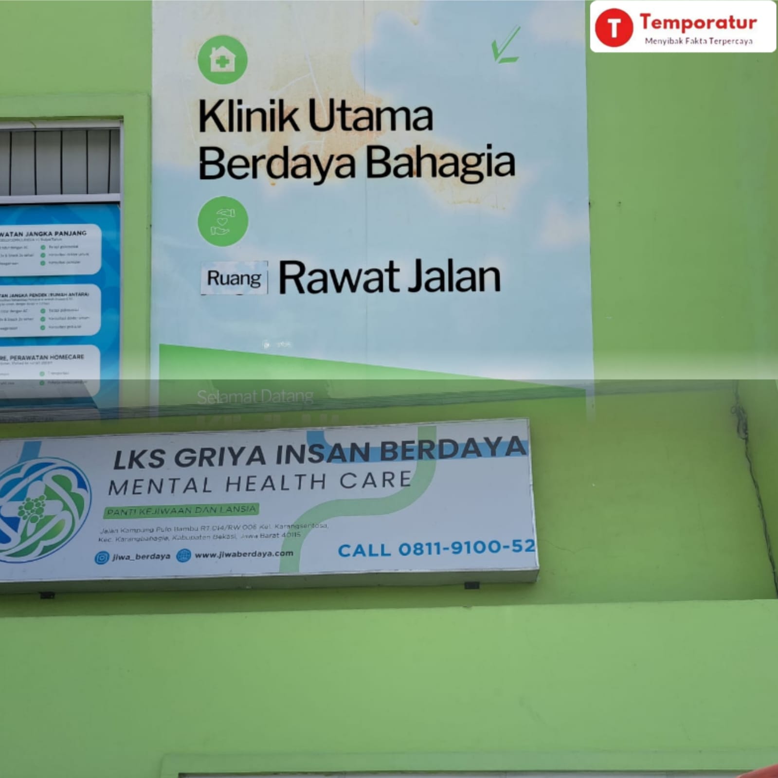 Klinik Rawat Inap OGDJ LKS Griya Insan Berdaya di Karangbahagia Diduga Tanpa Ijin