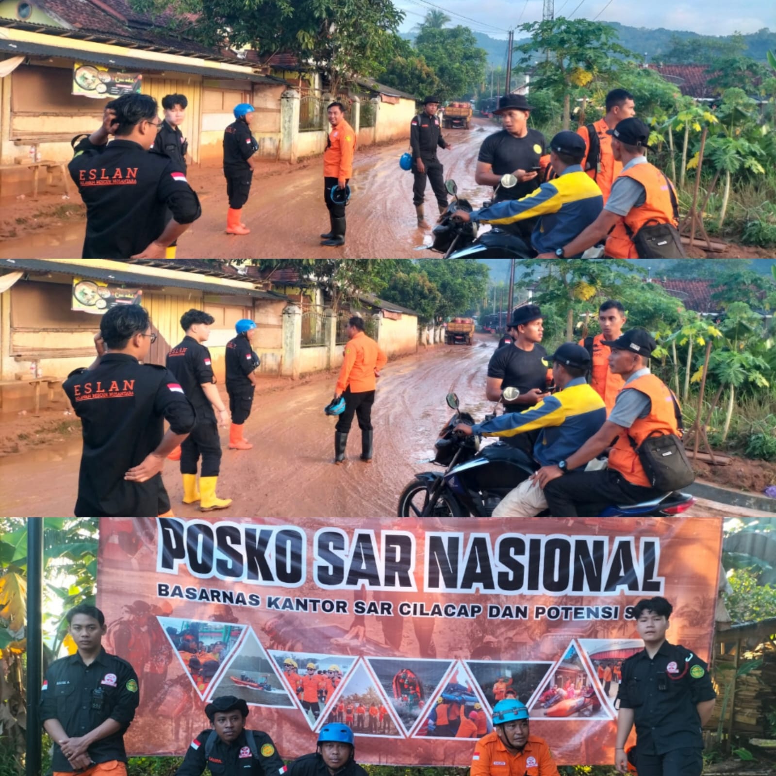 Tim Relawan Eslan For Humanity Bekasi Raya Kirimkan Relawan Bantu Bencana Longsor di Cilacap