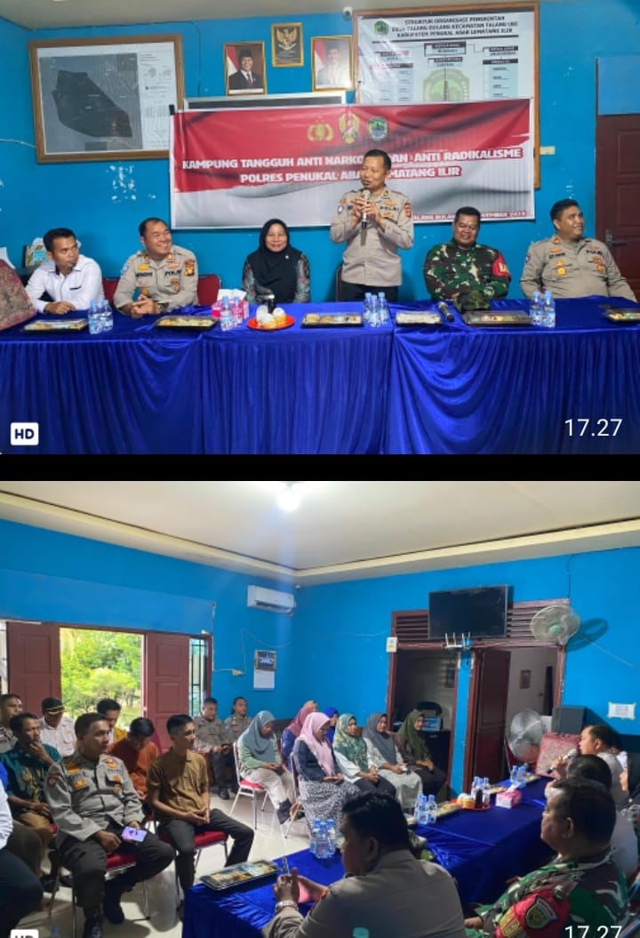 BHABINKAMTIBMAS TALANG BULANG HADIRI ASISTENSI KAMPUNG ANTI NARKOBA & ANTI RADIKALISME