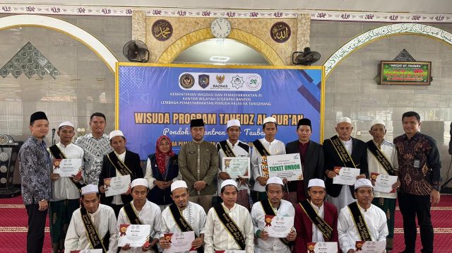Santri Warga Binaan Pondok Pesantren AT-Taubah Lapas Pemuda Tangerang Wisuda Tahfidz