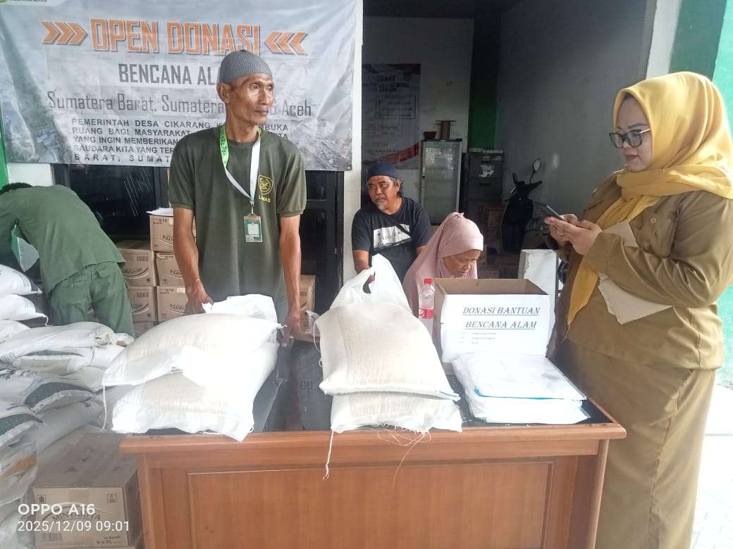Pembagian Bansos di Desa Cikarang Kota Dilakukan Bertahap, Jaga Ketertiban Warga