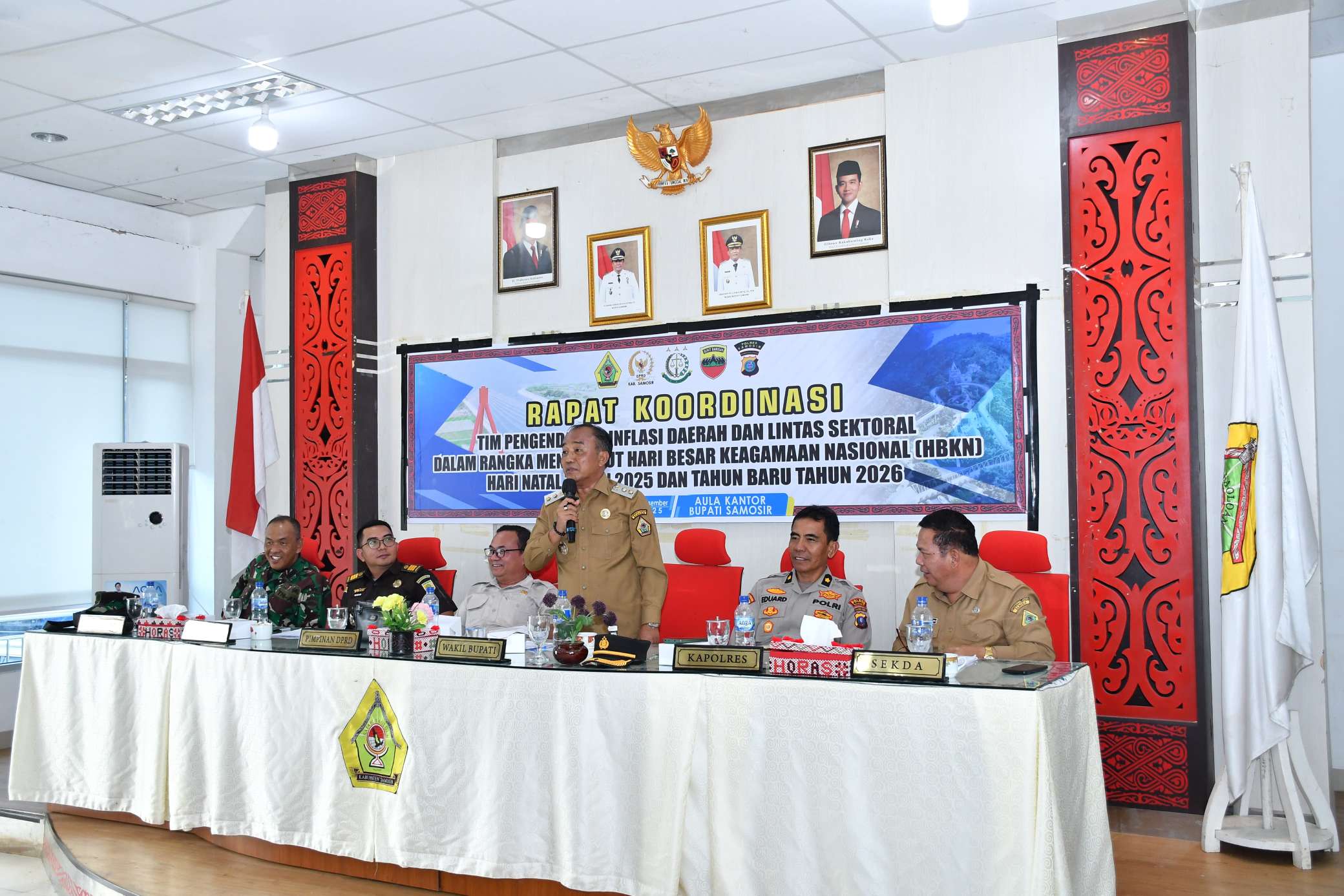 Dipimpin Wabup, Pemkab Samosir Matangkan Pengendalian Inflasi dan Kesiapsiagaan Lintas Sektor Sambut Nataru