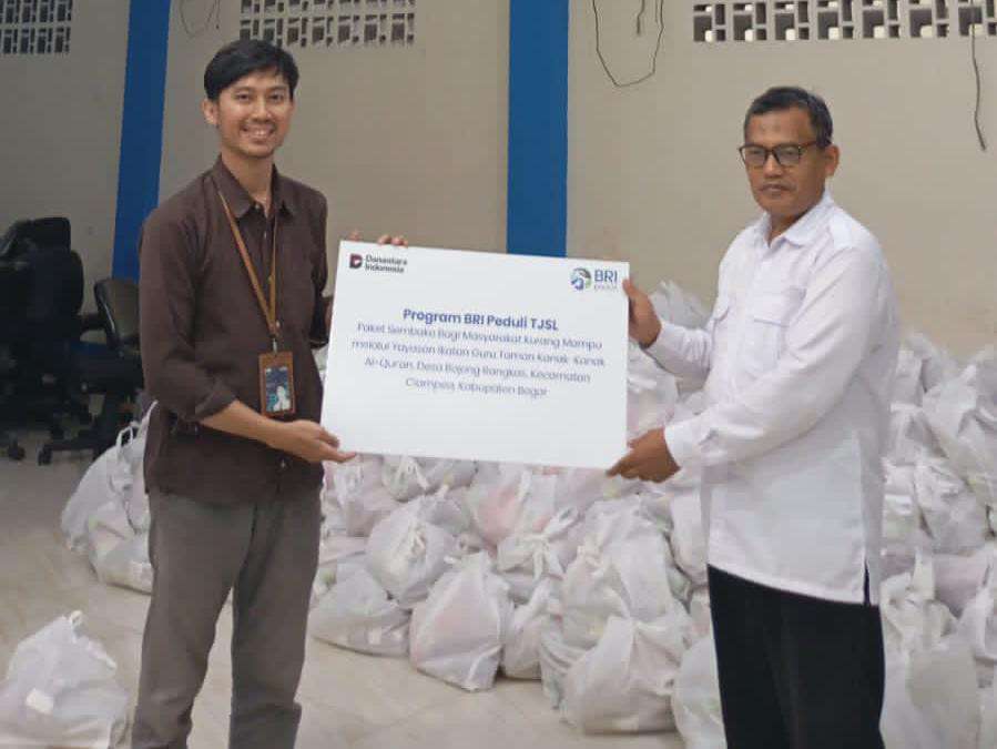 BRI Bogor Dewi Sartika Salurkan 5.000 Paket Sembako