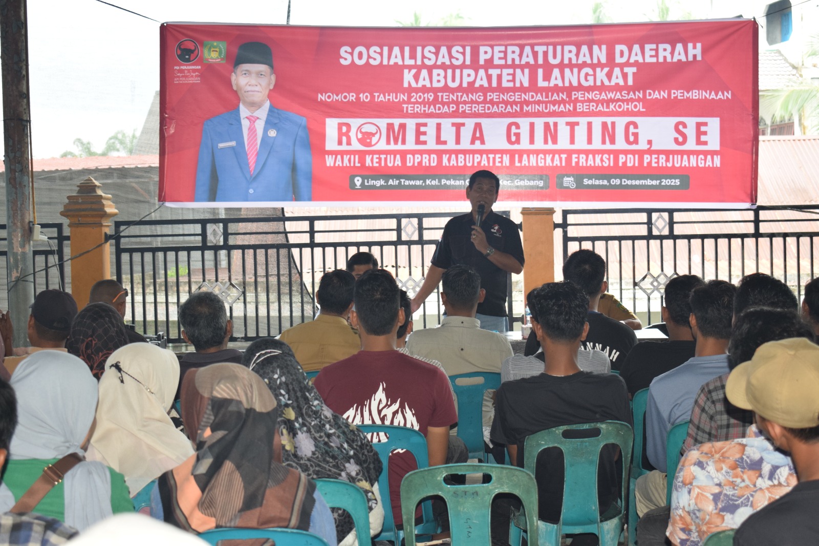 Waki Ketua DPRD Kabupaten Langkat Romelta Ginting Gandeng Dokter Sosialisasikan Perda Minuman Beralkohol
