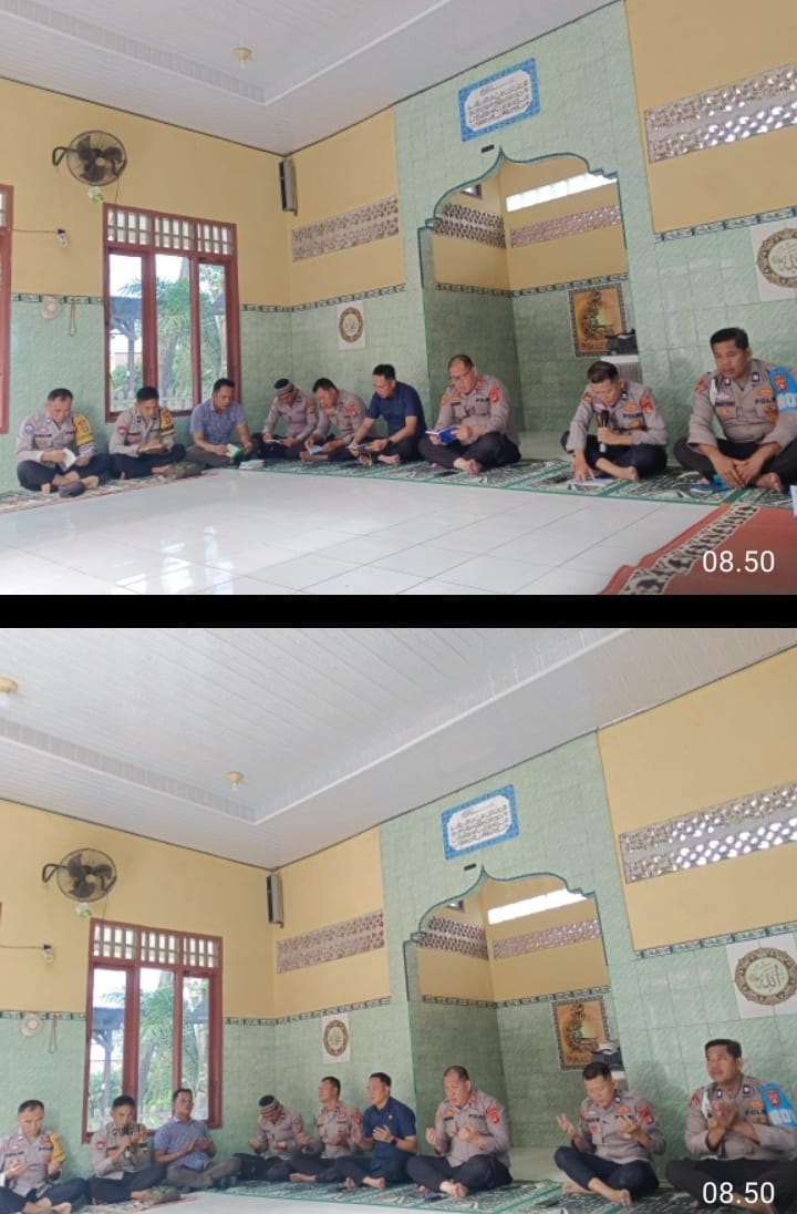 Perkuat Mental Spiritual Personel, Polsek Talang Ubi Gelar Binrohtal Rutin