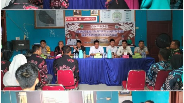 Cegah Penyalahgunaan Wewenang, Bhabinkamtibmas Talang Bulang Hadiri Sosialisasi Larangan Aparatur Desa