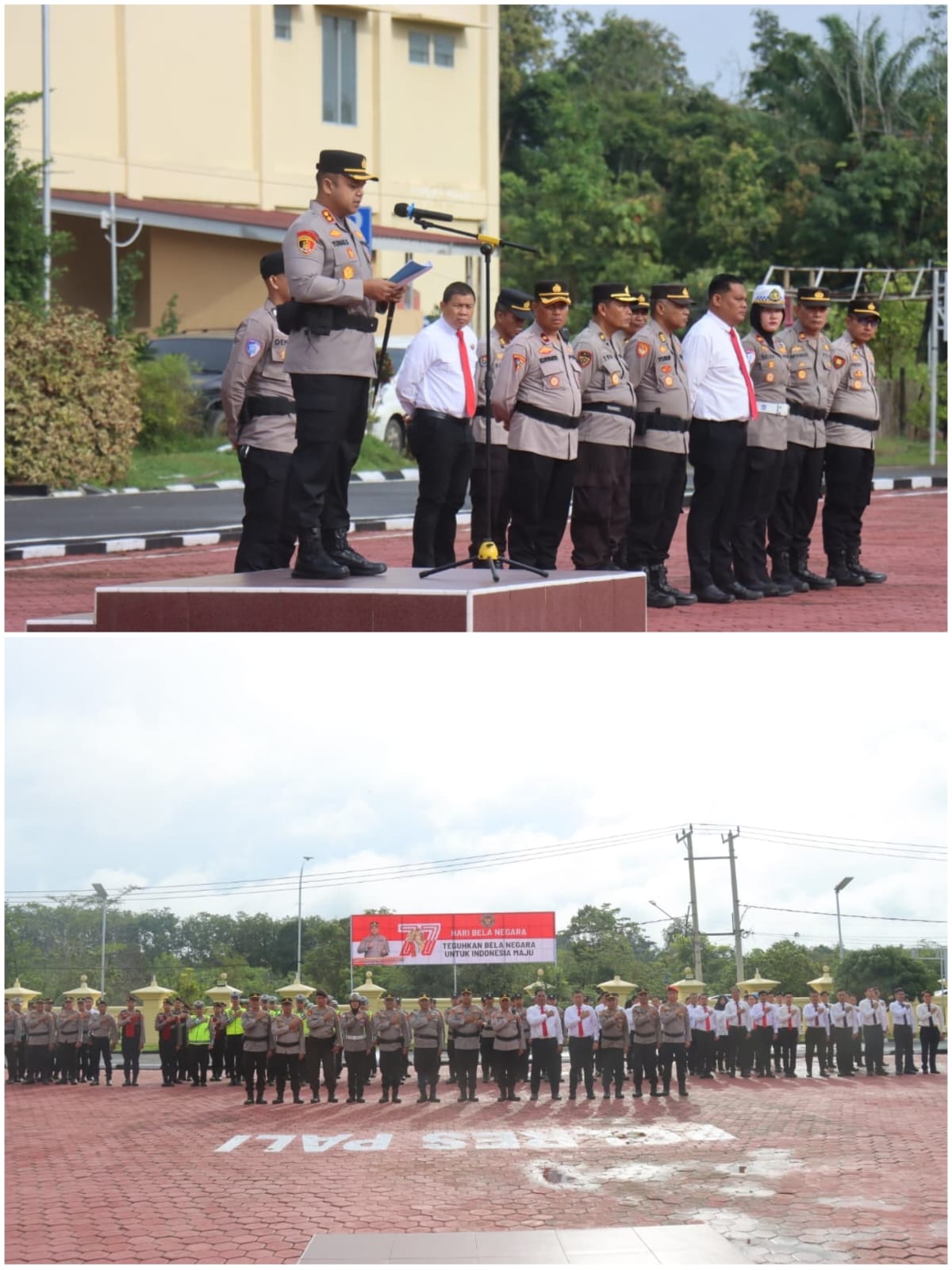 Polres PALI Gelar Upacara Hari Bela Negara ke-77, Kapolres Tegaskan Bela Negara Adalah Tindakan Nyata