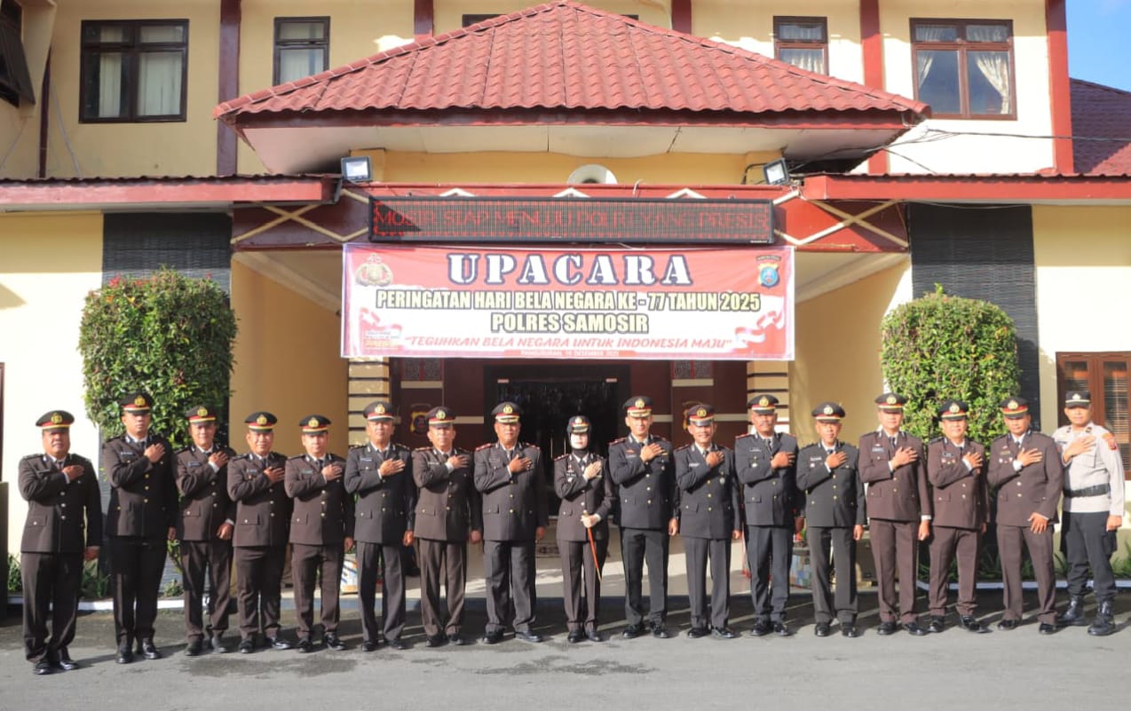 Keterangan : Kapolres Samosir : Bela Negara Harus Diwujudkan dalam Tindakan Nyata