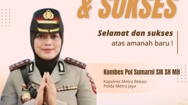 Istri Direktur Penyidikan KPK, Kombes Pol Sumarni,SIK, SH, MH Resmi Menjabat Kapolres Metro Bekasi di Tengah Pusaran OTT