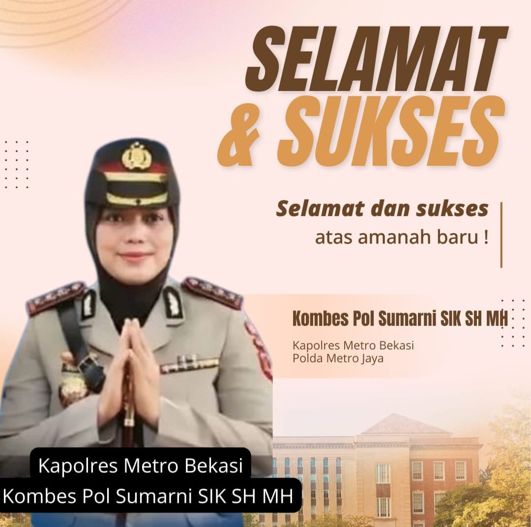 Istri Direktur Penyidikan KPK, Kombes Pol Sumarni,SIK, SH, MH Resmi Menjabat Kapolres Metro Bekasi di Tengah Pusaran OTT