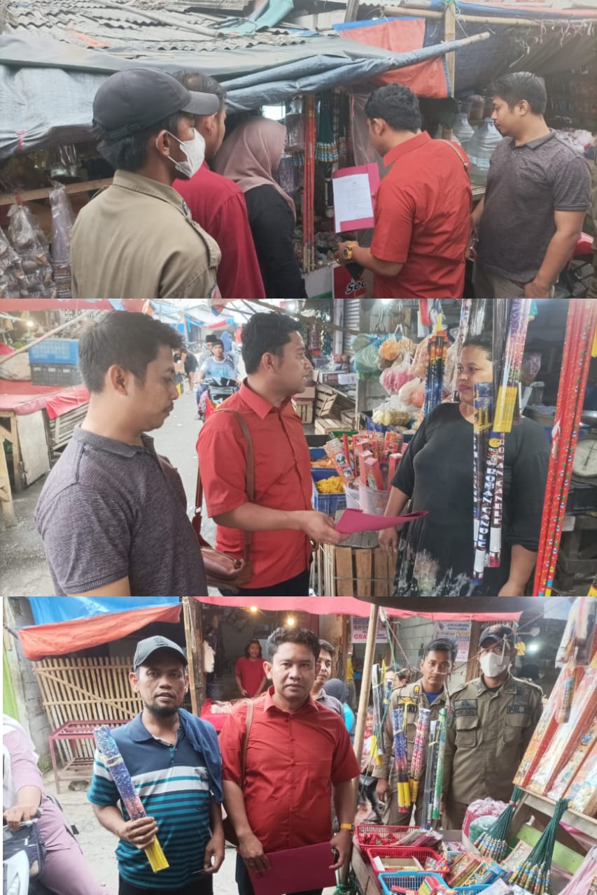 Jaga Kondusivitas Malam Tahun Baru 2026, Polsek Kedungwaringin Razia Petasan di Pasar Bojong