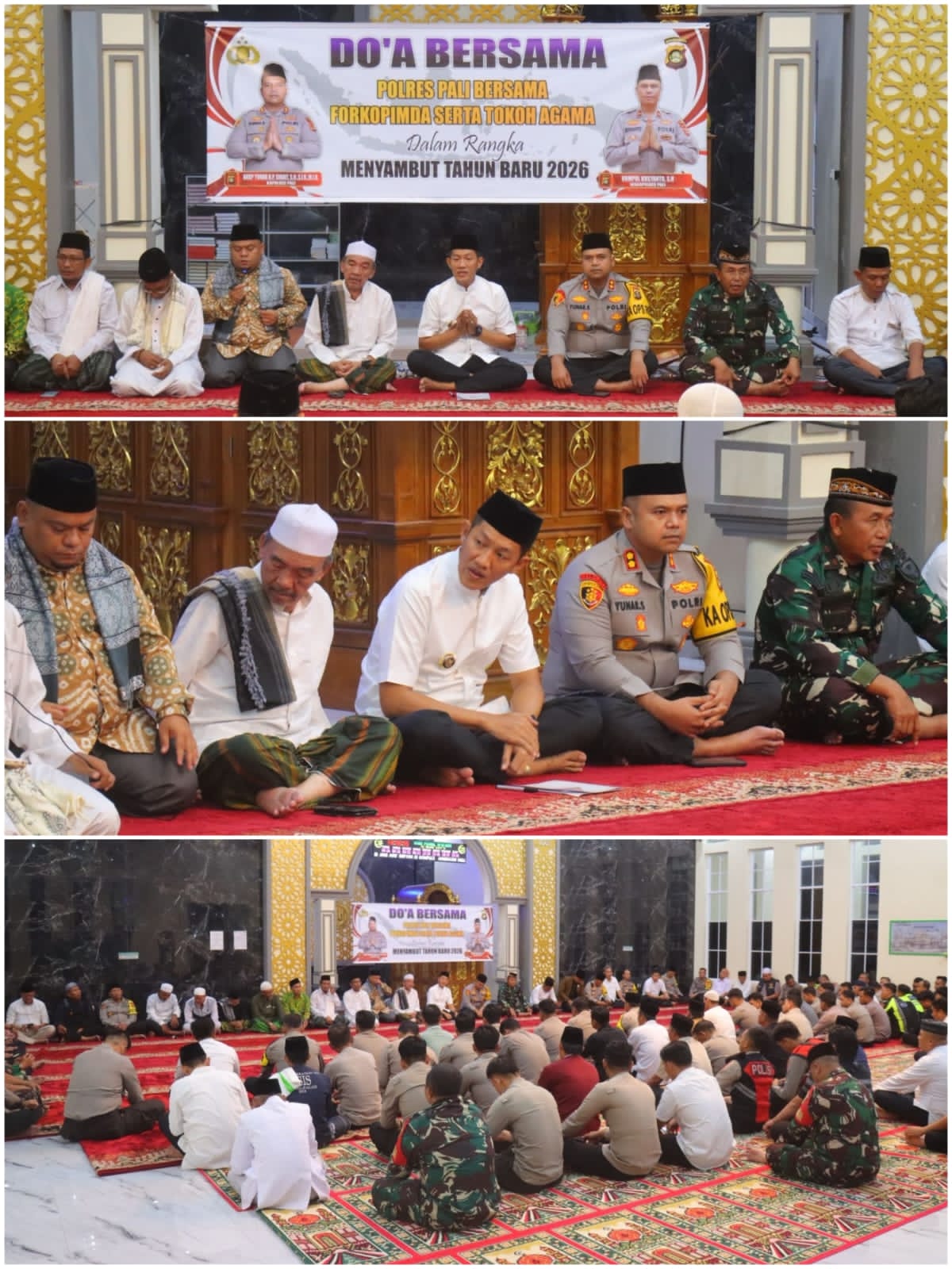 Polres Dan Pemkab PALI Gelar Doa Bersama Sambut Tahun Baru 2026, Panjatkan Doa untuk Korban Bencana Nasional