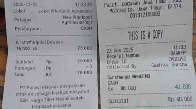 Wisata Padusan Pacet diduga Lakukan Pungli Pada Pengunjung Dengan Biaya Tambahan