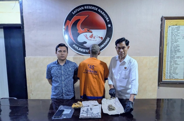Polresta Banyuwangi Ungkap Peredaran Ganja Satu tersangka Diamankan