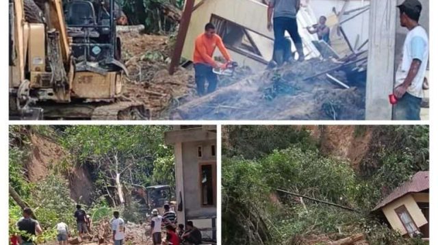 Longsor Terjang Desa Aek SianSimun, Satu Rumah Tertimbun