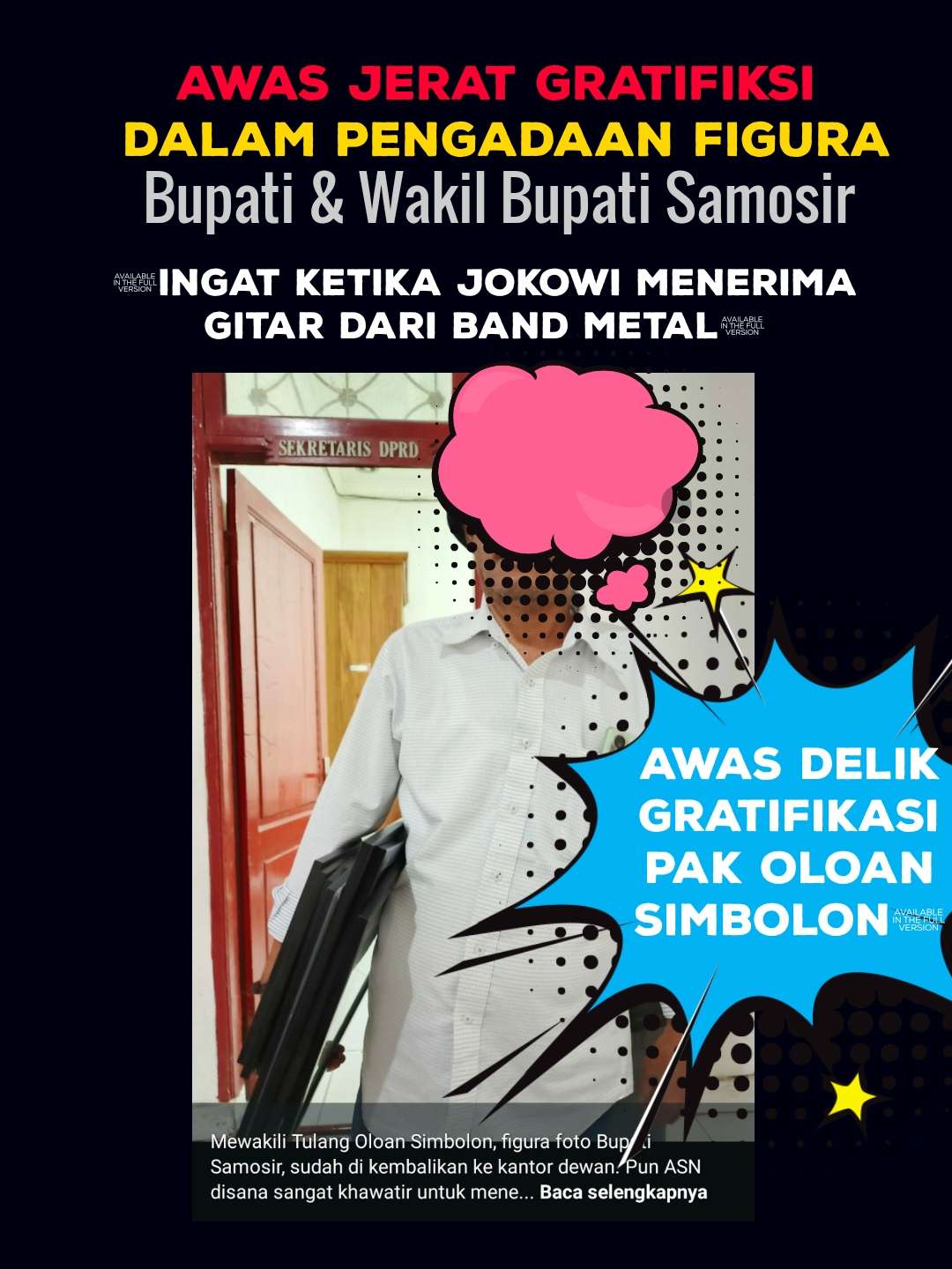 Pengadaan Figura Foto Bupati Samosir oleh Eks Anggota DPRD: Belanja Modal atau Gratifikasi?