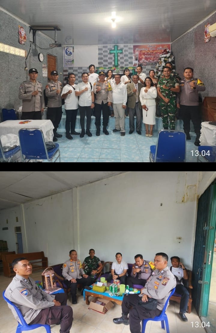 Polres PALI Pastikan Pengamanan Ibadah Natal dan Tahun Baru di Desa Gunung Raja Berjalan Aman dan Kondusif