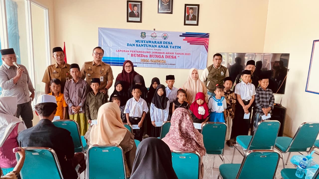 BUMDes Bunga Desa Campaka Sumenep Raih Pendapatan Rp85 Juta, Santuni Puluhan Anak Yatim 1 Keterangan foto: BUMDes Bunga Desa Campaka Sumenep Raih Pendapatan Rp85 Juta, Santuni Puluhan Anak Yatim