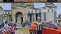 Satlantas Polres PALI Laksanakan Giat PASTI di Masjid Jami Assa’idiyyah