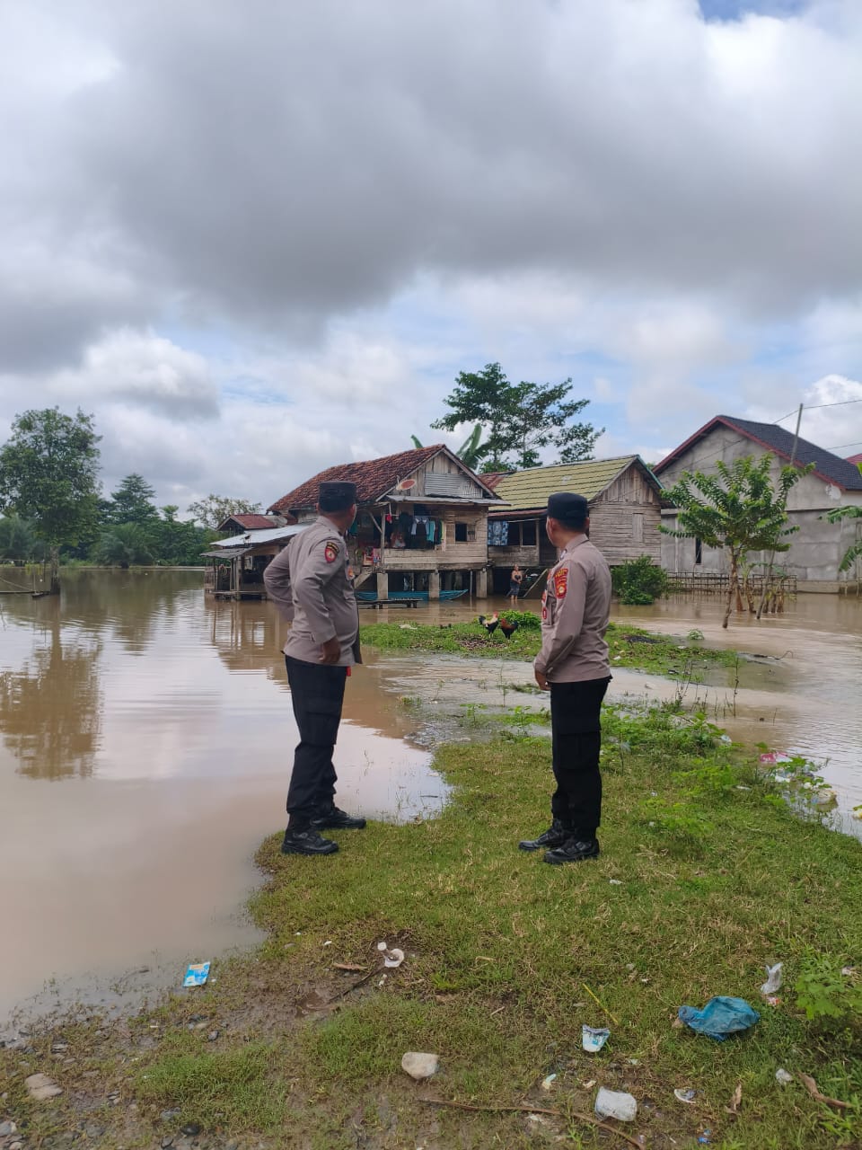 Debit Sungai Lematang Mulai Surut, Polres PALI Intensifkan Patroli dan Monitoring Wilayah Rawan Banjir