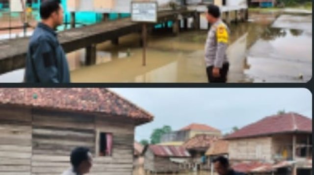 Polsek Tanah Abang Intensifkan Patroli Sungai Lematang, Debit Air Berangsur Surut