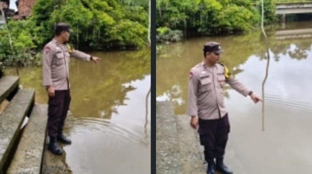 Polsek Penukal Utara Intensif Monitoring Debit Air, Kapolres PALI Imbau Kewaspadaan Dini Banjir