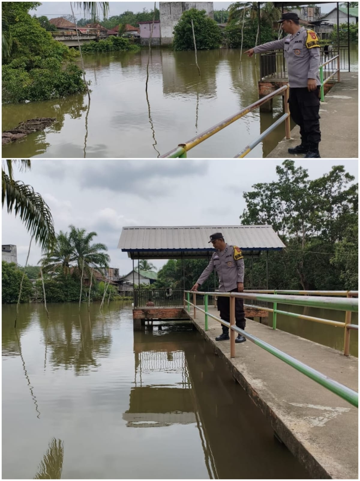 Polsek Penukal Utara Laksanakan Monitoring Debit Air, Situasi Wilayah Terpantau Aman