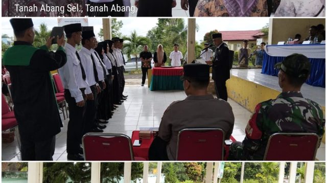 Kapolsek Tanah Abang Hadiri Pelantikan Perangkat Desa,Kapolres PALI Tekankan Profesionalisme
