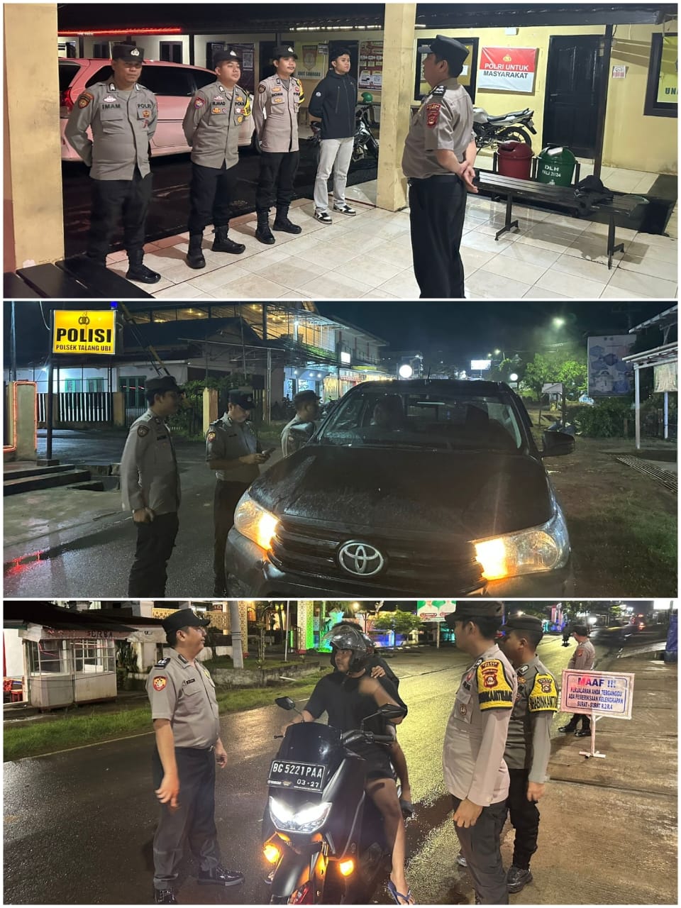 Polsek Talang Ubi Kirim Sinyal Keras: Gangguan Kamtibmas Akan Ditindak