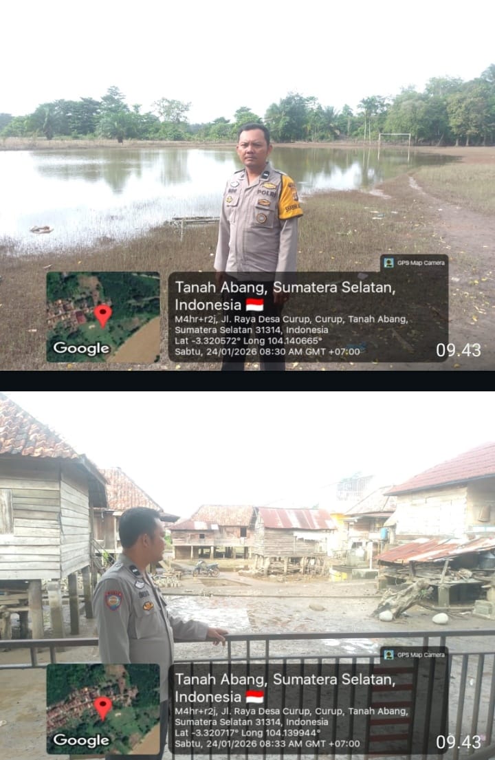 Ancaman Banjir Mereda, Polres PALI Pastikan Bantaran Sungai Lematang Tetap Terkendali