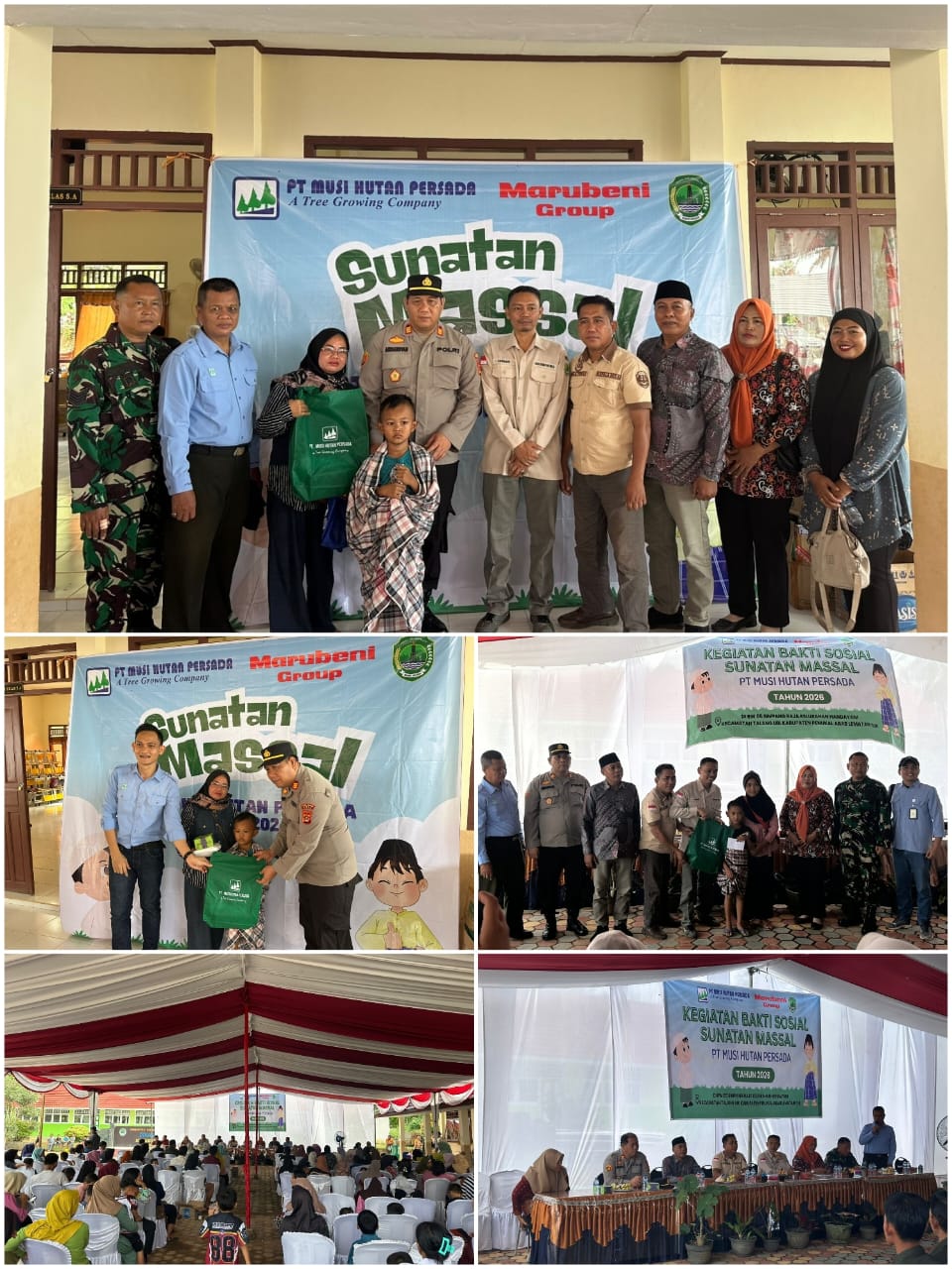 Polri Apresiasi CSR PT Musi Hutan Persada, Sunatan Massal Diikuti 80 Anak di Talang Ubi