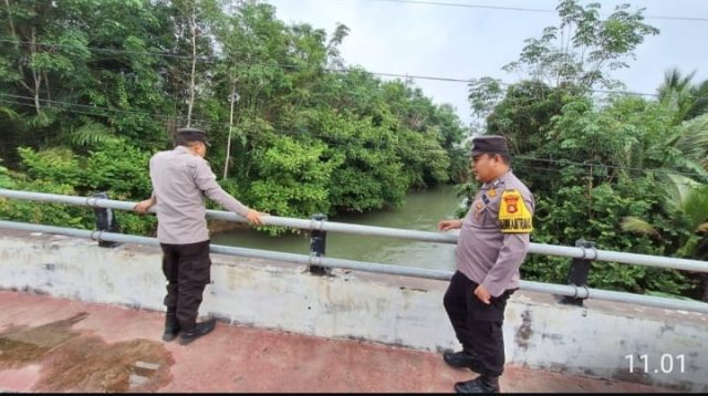 Curah Hujan Meningkat, Polsek Penukal Abab Intensifkan Pemantauan Debit Sungai