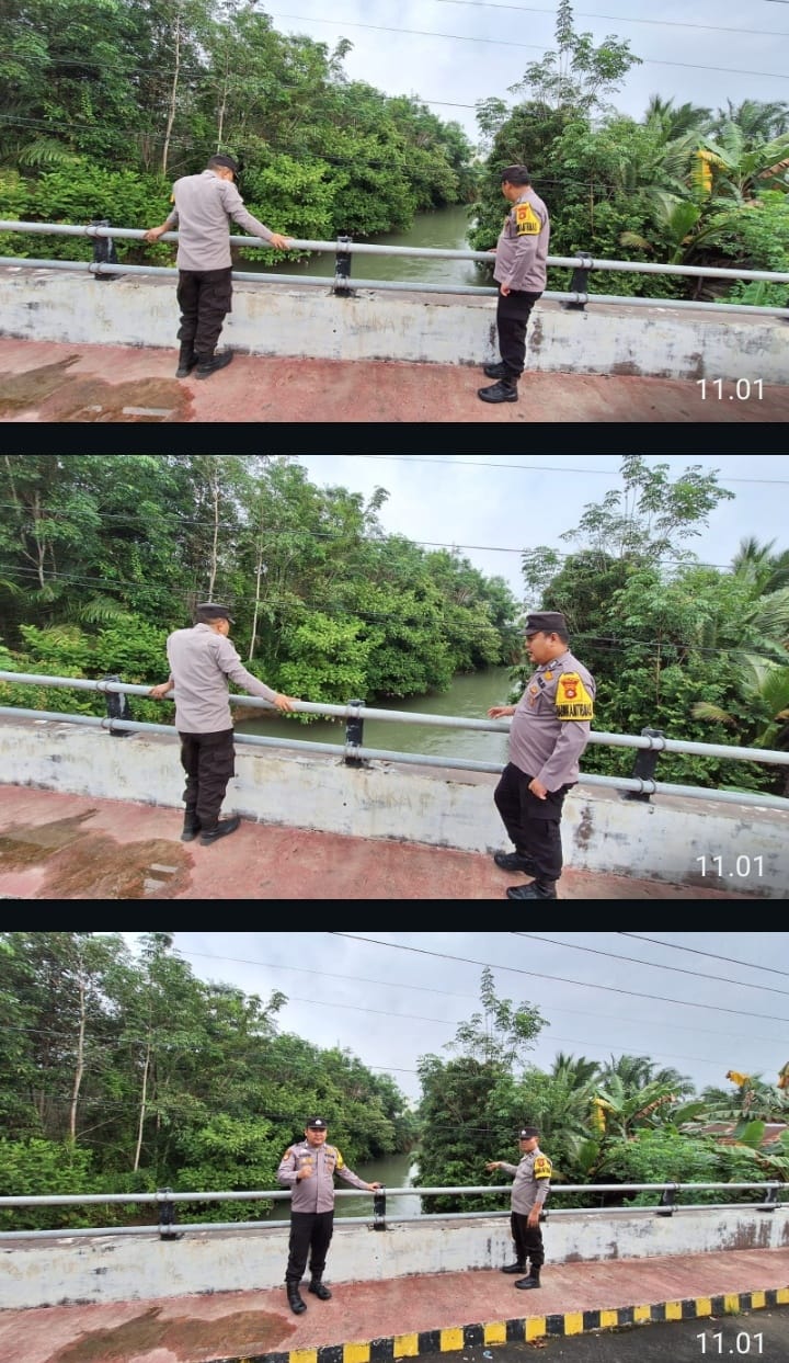 Curah Hujan Meningkat, Polsek Penukal Abab Intensifkan Pemantauan Debit Sungai