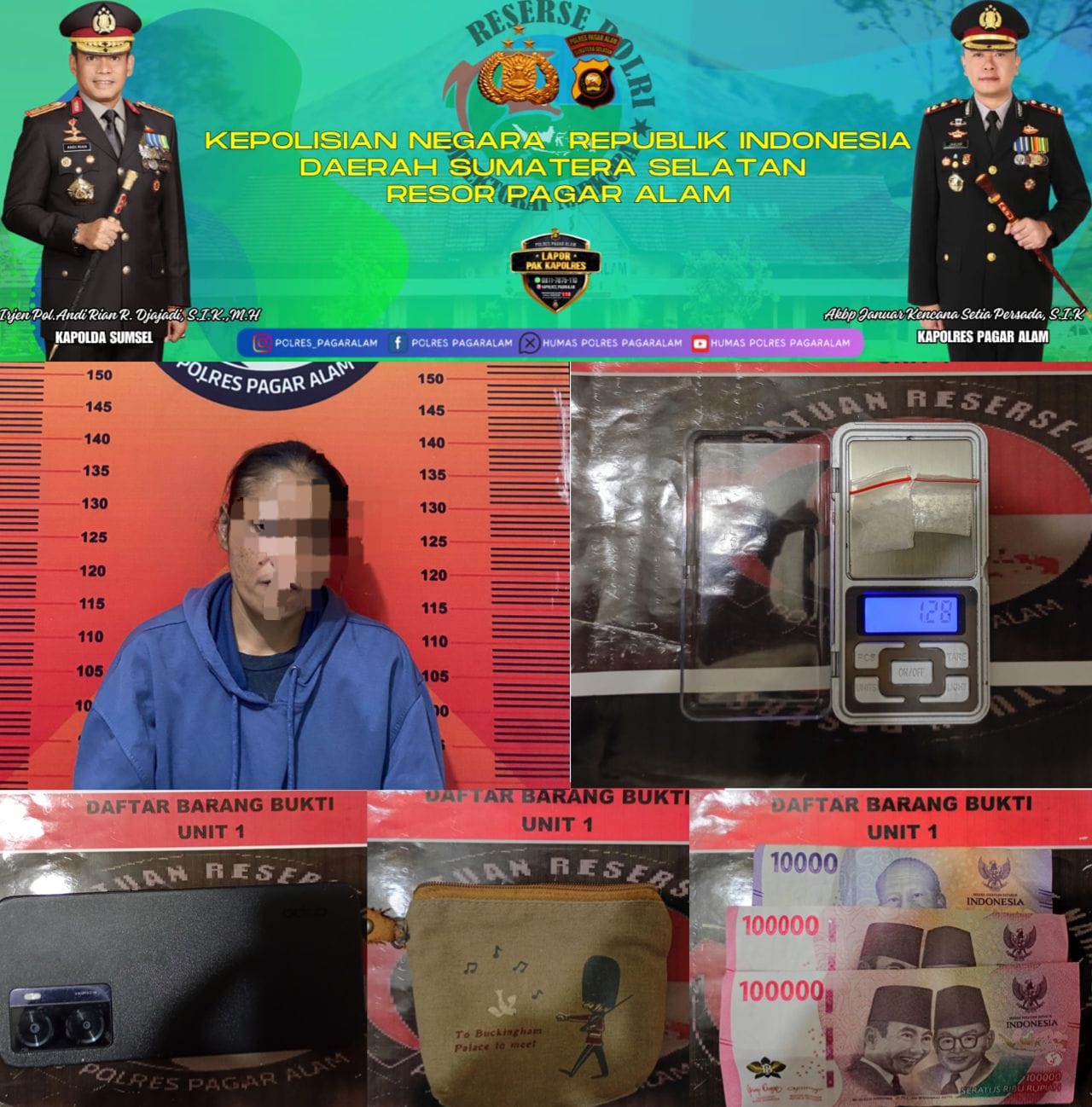 Digerebek Dini Hari Seorang Perempuan Diamankan Satres Narkoba Polres Pagar Alam Diduga Pengedar Sabu
