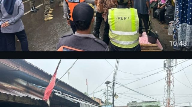 Parkir Semrawut Disorot,Aparat Gabungan Turun Tangan Tertibkan Pasar Pendopo