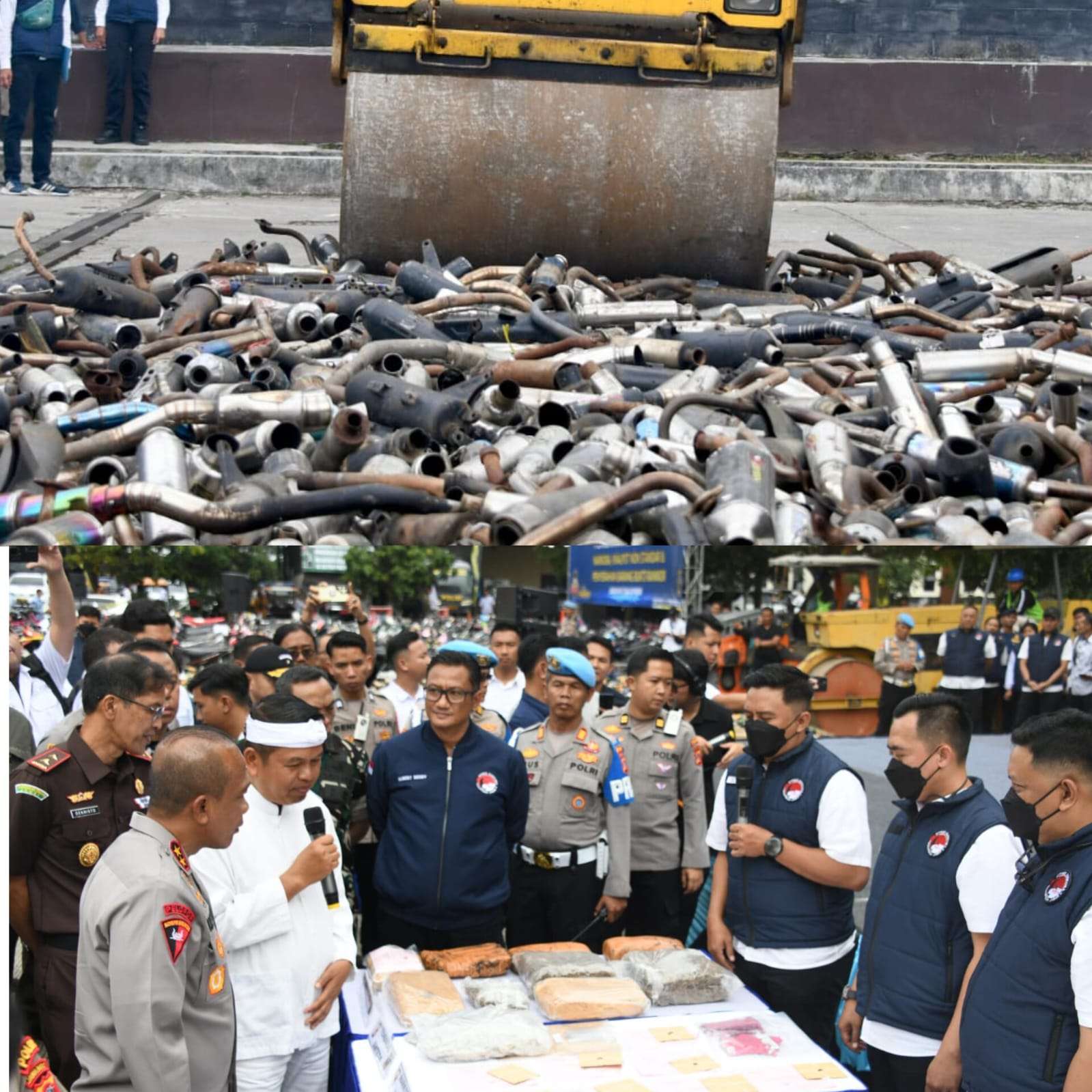 KDM dan Kapolda Jabar Gilas Ribuan Botol Miras