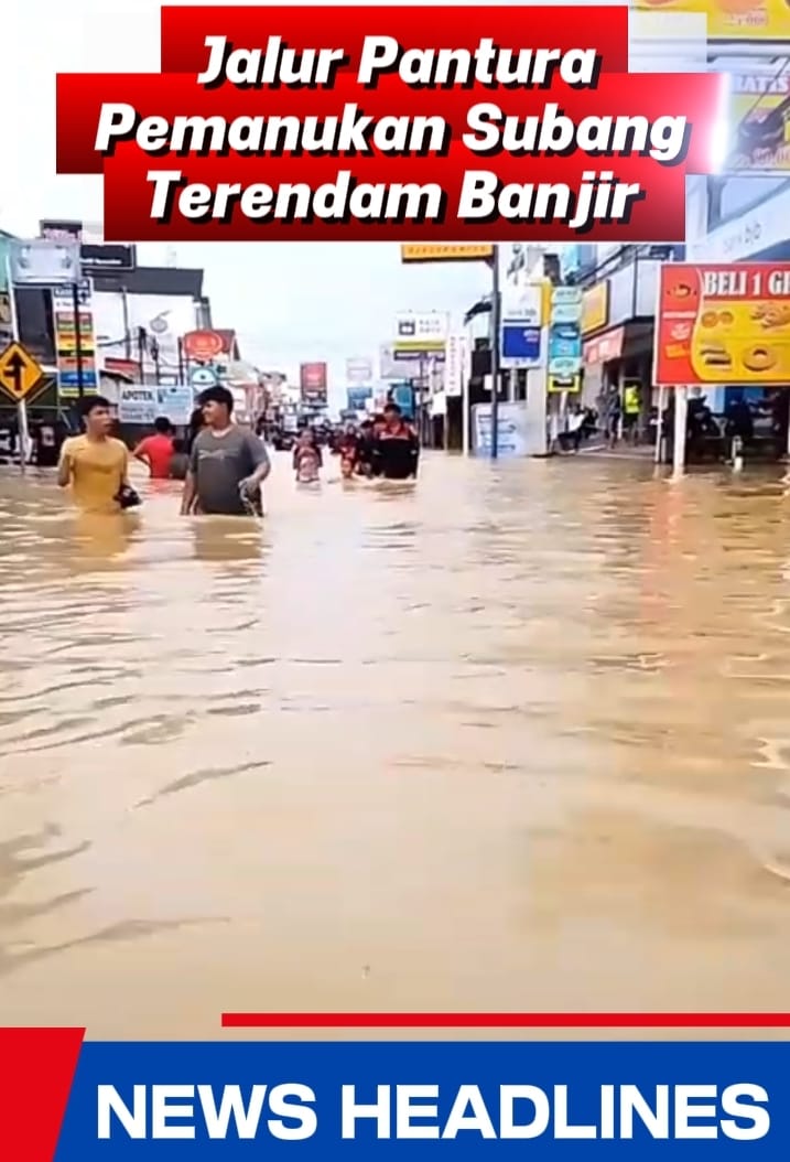 Sungai Cipunegara Meluap, Jalur Pantura dan Pemukiman di Pamanukan Subang Terjang Banjir