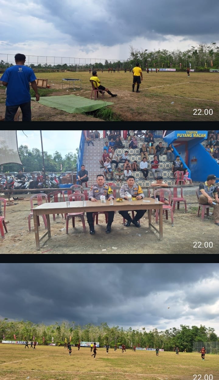 Polsek Penukal Abab Amankan Turnamen Sepak Bola dan Voli Antar Kecamatan di Desa Babat