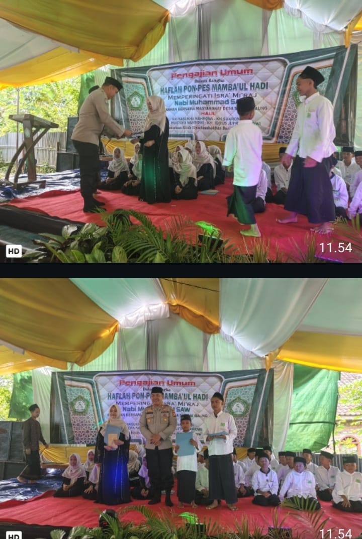ISRA’ MI’RAJ DI PONPES MAMBA’UL HADI, POLRES PALI TEKANKAN PENGUATAN MORAL DAN KAMTIBMAS