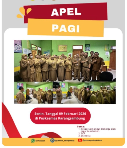 Tingkatkan Disiplin dan Mutu Pelayanan, Puskesmas Karang Sambung Gelar Apel Pagi