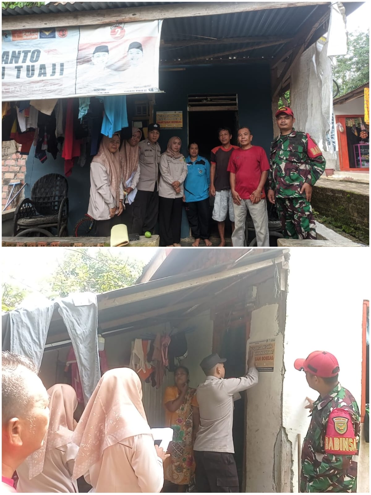 Polsek Talang Ubi Kawal Transparansi PKH, 26 Rumah Penerima Bantuan Ditempeli Stiker Verifikasi