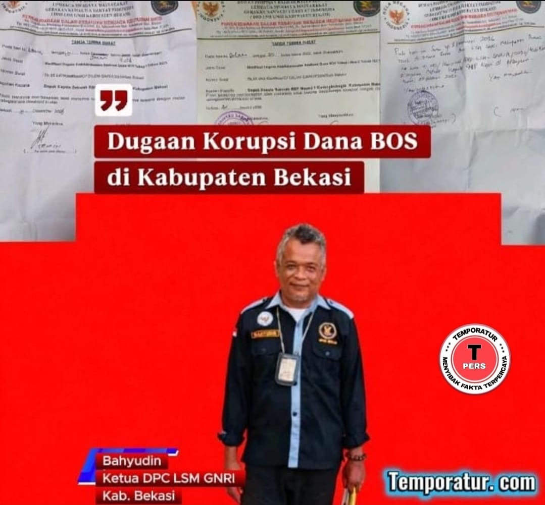 Keterangan foto : Bahyudin ketua DPC LSM GNRI Kabupaten Bekasi