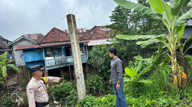 Debit Sungai Lematang Naik Bertahap, Polsek Talang Ubi Lakukan Monitoring Preventif