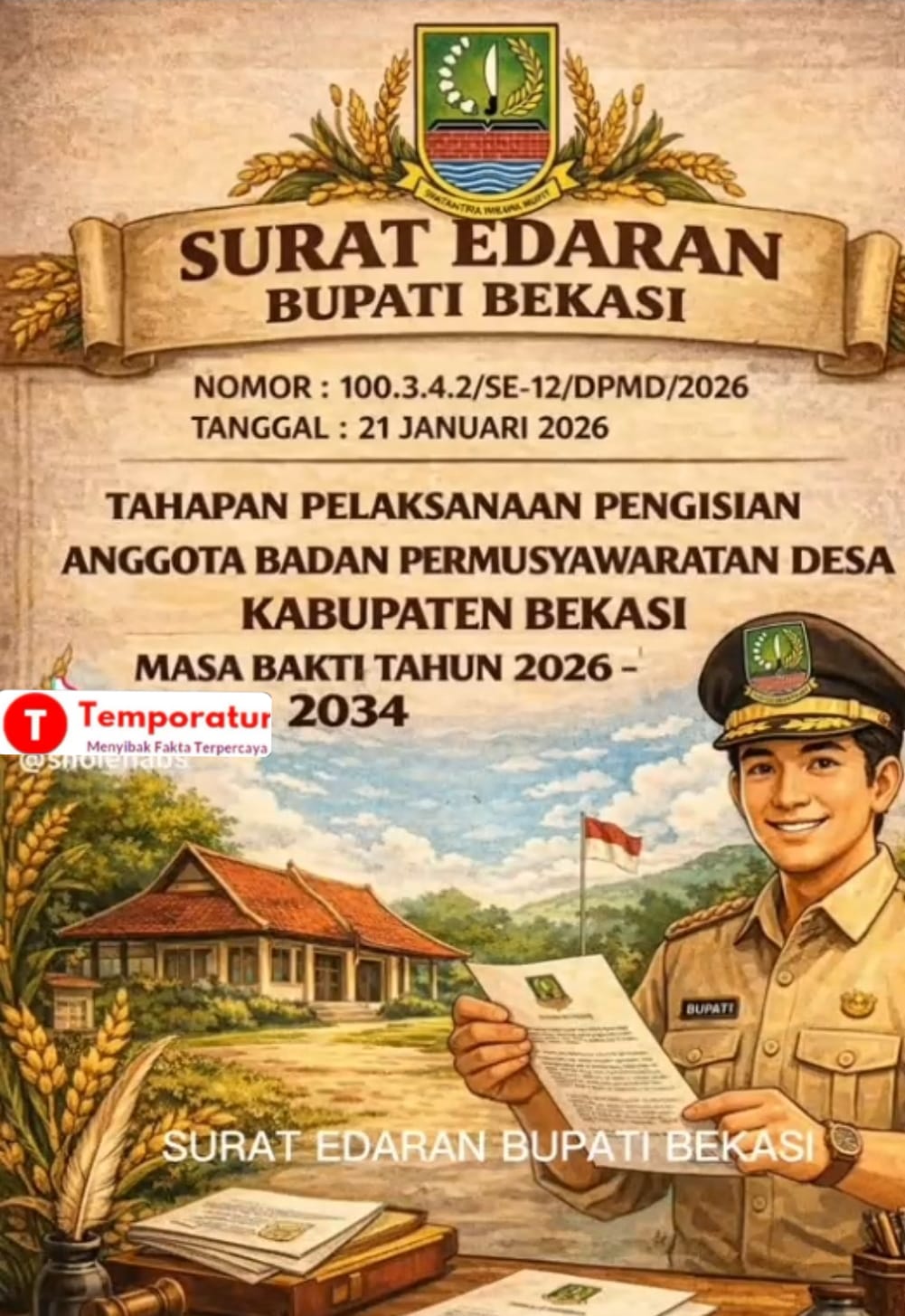 Simak Tahapan Pelaksanaan Pengisian Anggota BPD di Kabupaten Bekasi