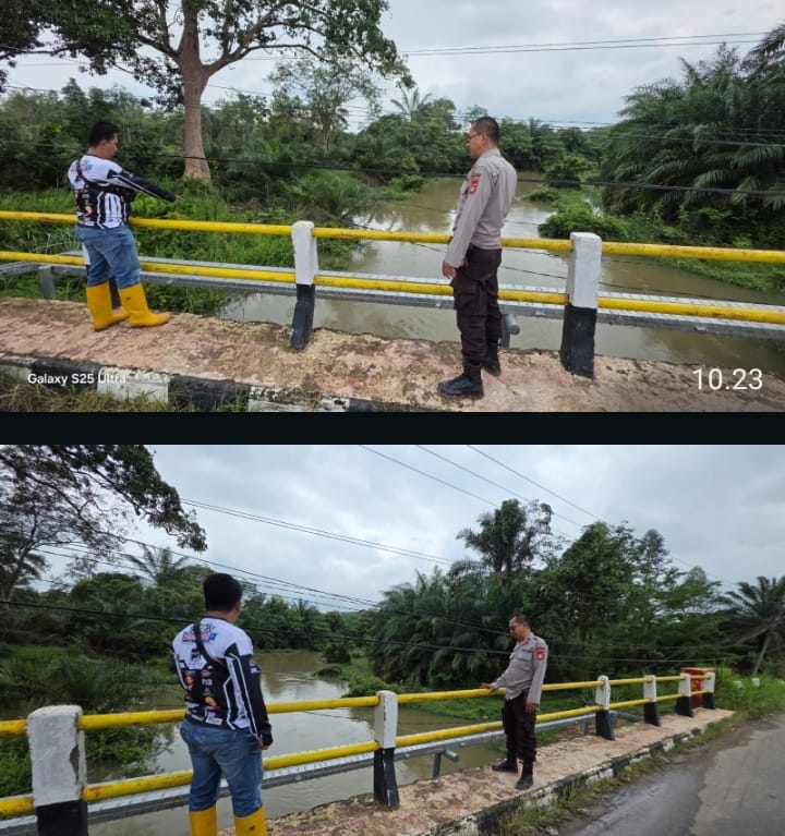 Polsek Talang Ubi Intensifkan Monitoring Debit Sungai Desa Benuang, Situasi Masih Normal