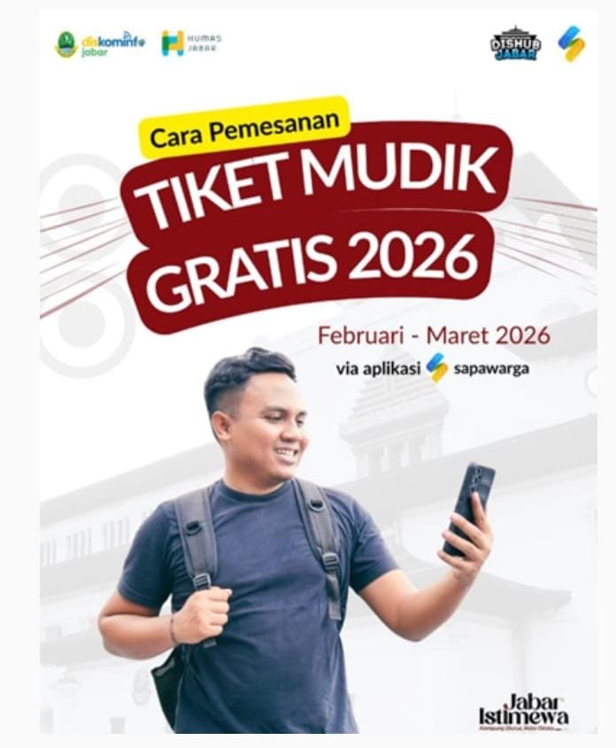 Warga Jabar Siap-Siap! Mudik Gratis 2026 Dibuka, Kuota 3.040 Tiket, Daftar Cukup Lewat Aplikasi Sapawarga